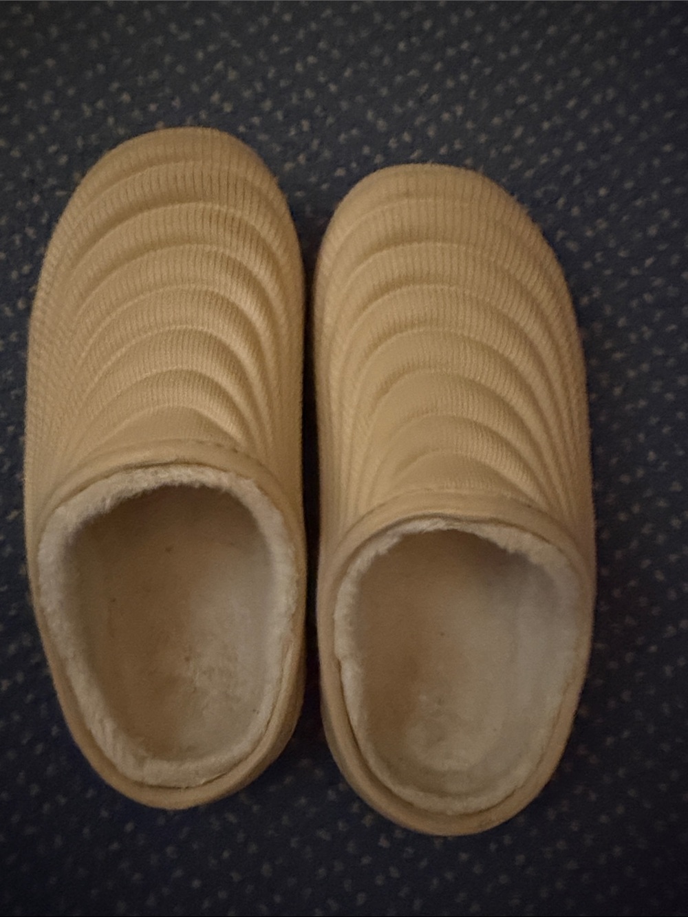 Cozy Quilted Slip-On House Slippers in Beige